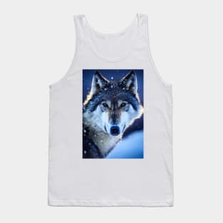 Portrait of Snow wolf Tank Top